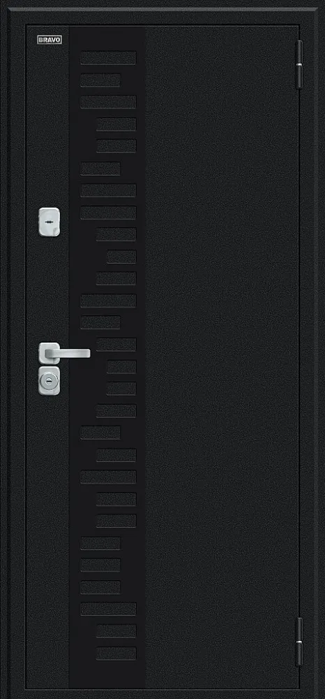 Фото Дверь Thermo Техно Декор-2 Букле черное/Wenge Veralinga BR5307